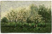Charles-Francois Daubigny Apple Trees in Blossom oil